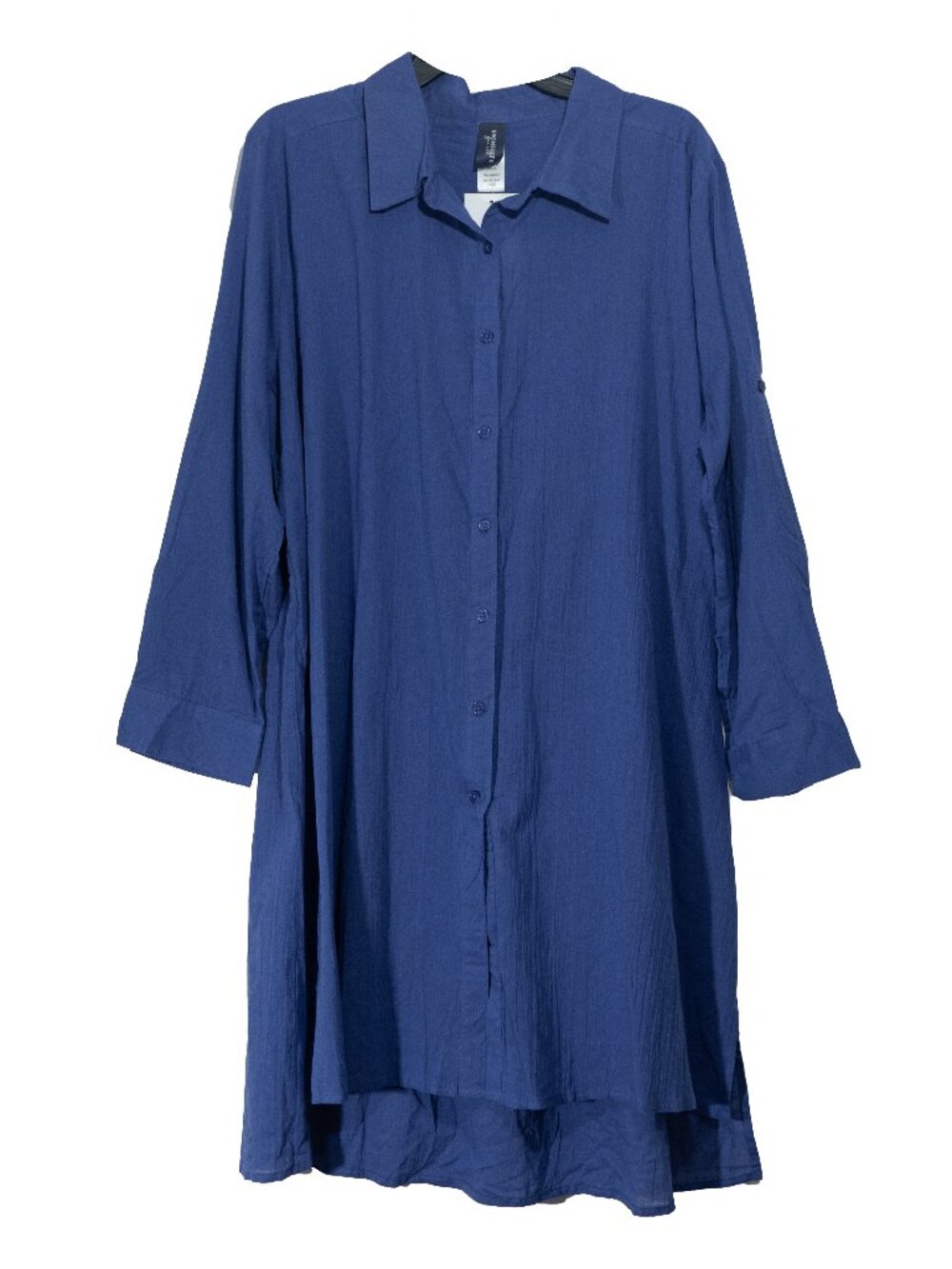 New Swimsuits for All Cover Dress size 18 / 20 100% Cotton Blue Button Up